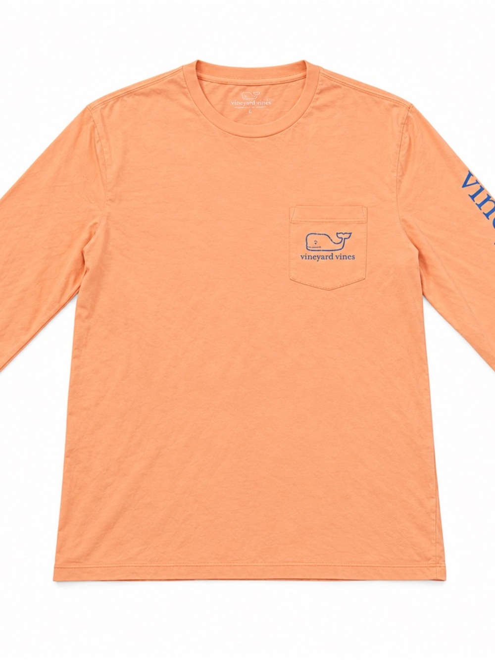 Vineyard Vines Men’s L Coral Whale Long Sleeve Pocket Tee